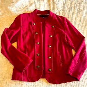Red military  style blazer